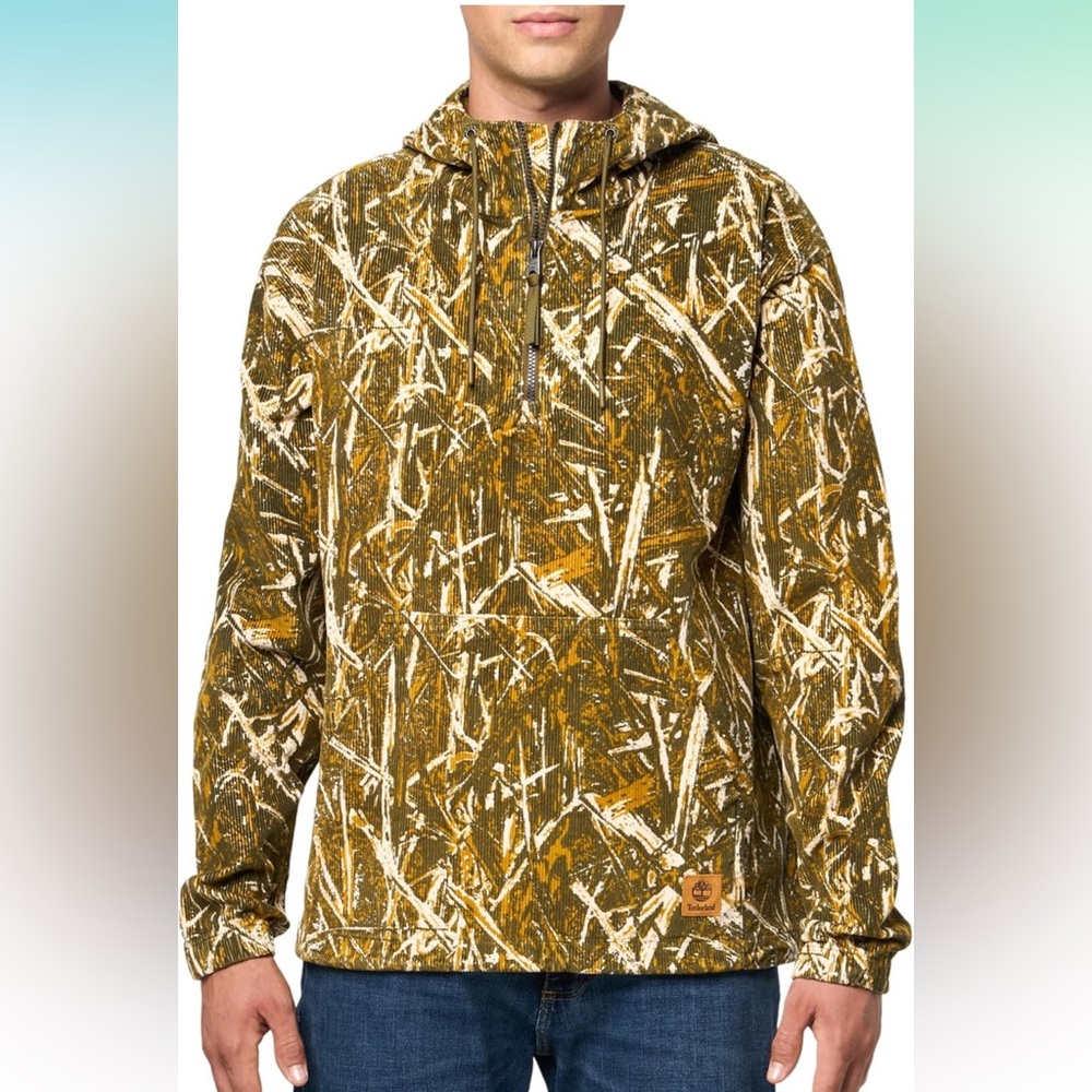 NEW timberland corduroy camo hoodie XS